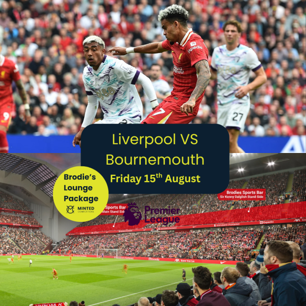 Liverpool v Bournemouth Brodie's Lounge Hospitality Package