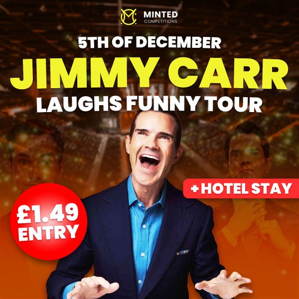 2 Glasgow Jimmy Carr Show Tickets + Motel One Hotel Stay