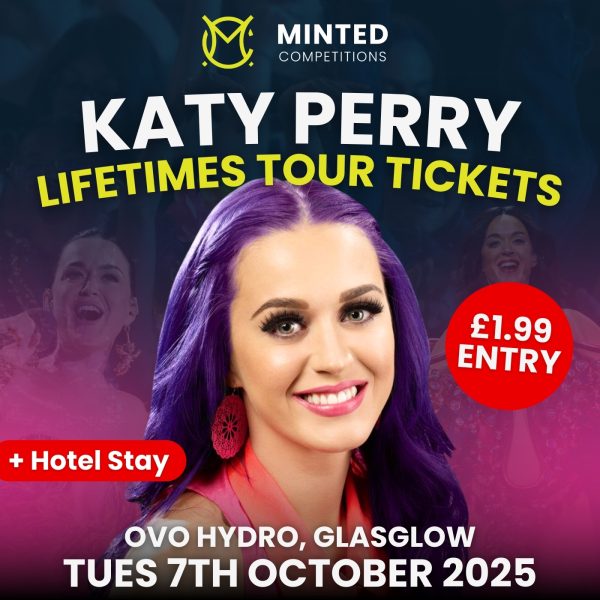 2 Tickets For Katy Perry The Lifetimes Tour OVO Hydro Glasgow + Hotel Stay