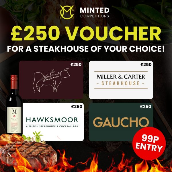 £250 For A Steak Restaurant Of Your Choice