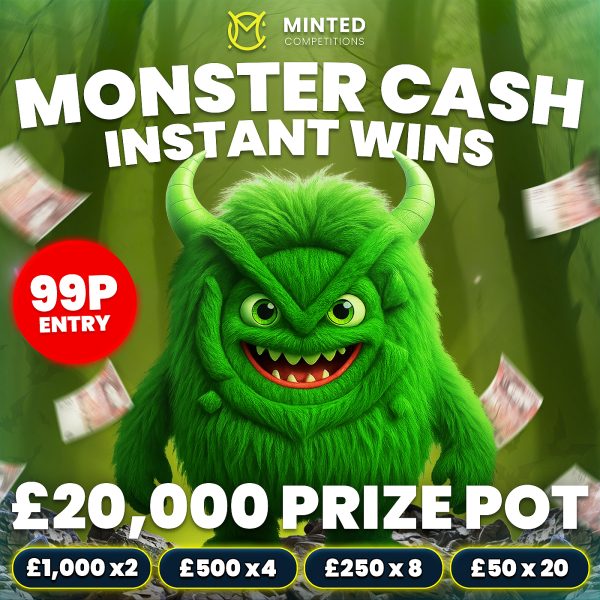 Minted Monster Cash Instant Wins 20,000 Prize Pot