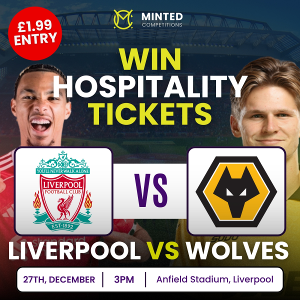 2x Liverpool V Wolves Hospitality Tickets 27th December 2025