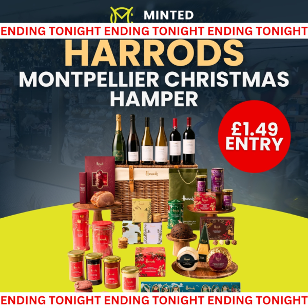 Win A Harrods Montpellier Christmas Hamper or £450 Cash!