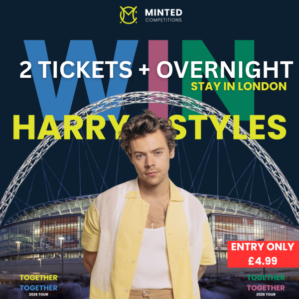 Harry Styles & Shania Twain Wembley Concert Experience + Overnight Stay!